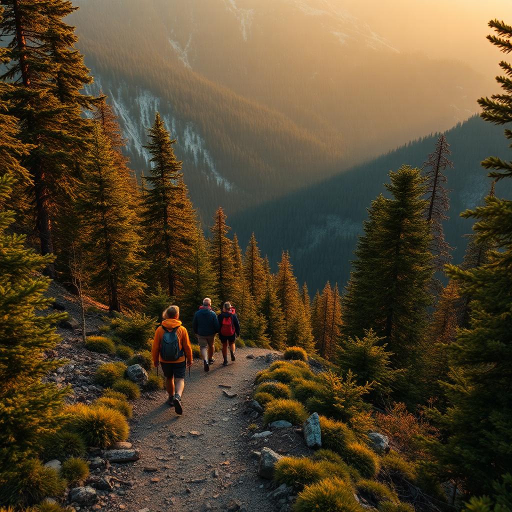 Guided hike at sunrise